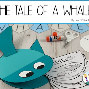 Whale Activities for Kids Make a Whale Craft Project Whale Unit Study Whale LearningWhale Activity Pack Whale Worksheets Fun Printables
