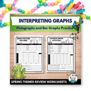 Arbeitsblätter zu Balkendiagrammen und Piktogrammen für den Frühling, Übungen zu Daten und Diagrammen im Mathematikunterricht der 2. Klasse