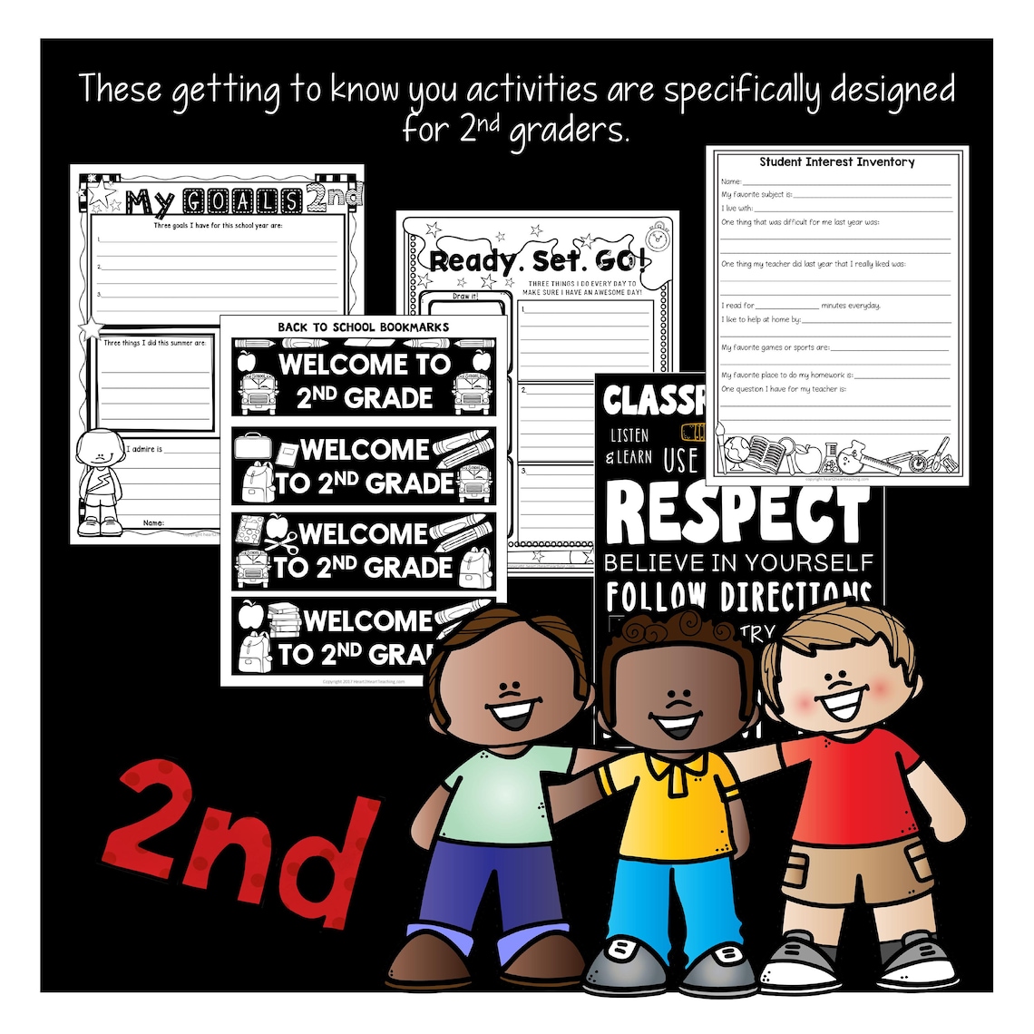 2nd Grade Back to School Activities: All About Me Printable (digital ...
