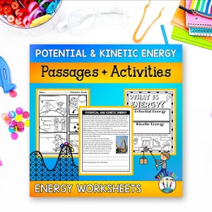 Potential and Kinetic Energy Worksheets for Kids, Marble Ramp Experiment Science Activity