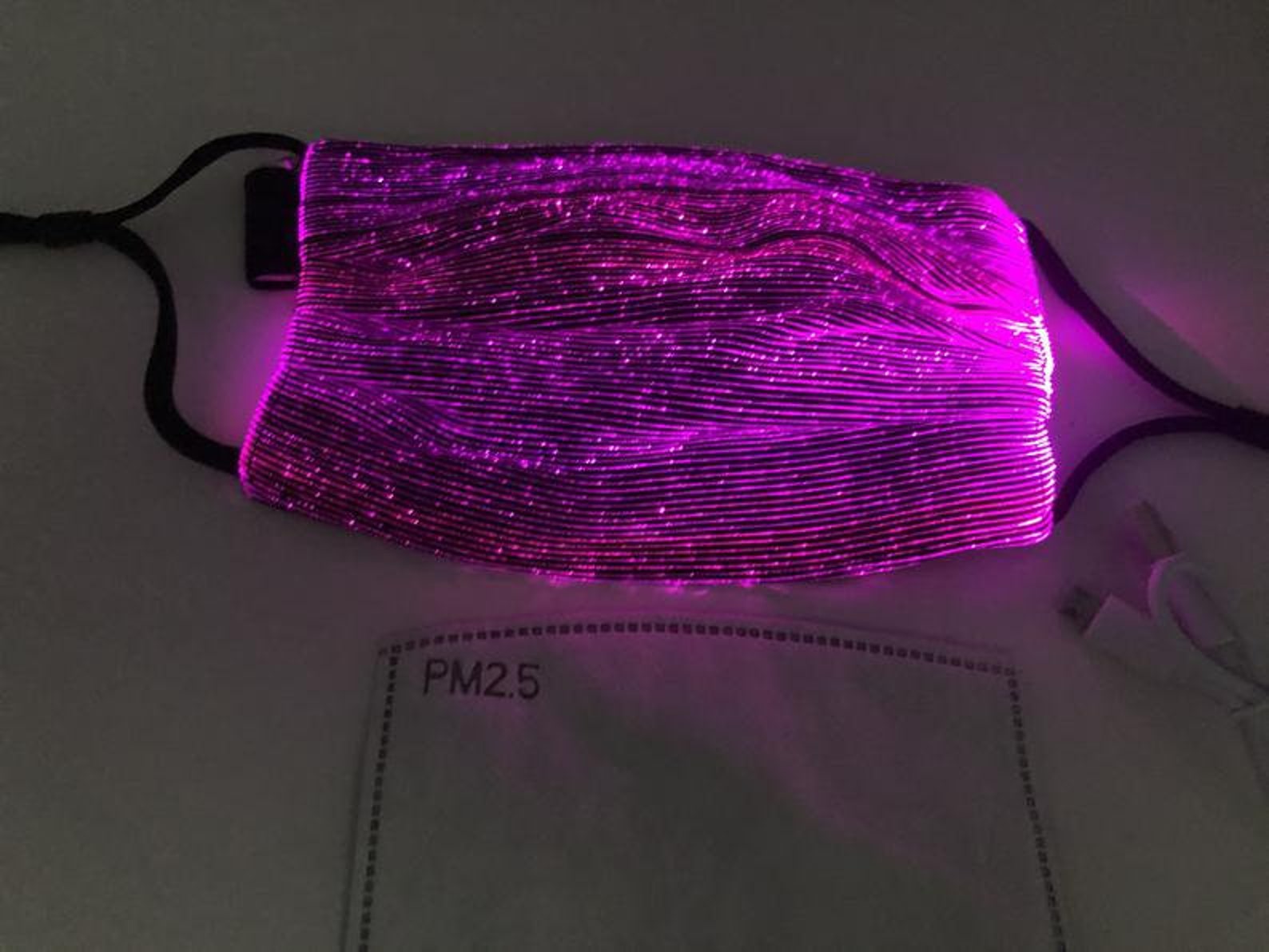 LED Light Up Face Mask 7 Color LED Masks USB Rechargeable Etsy