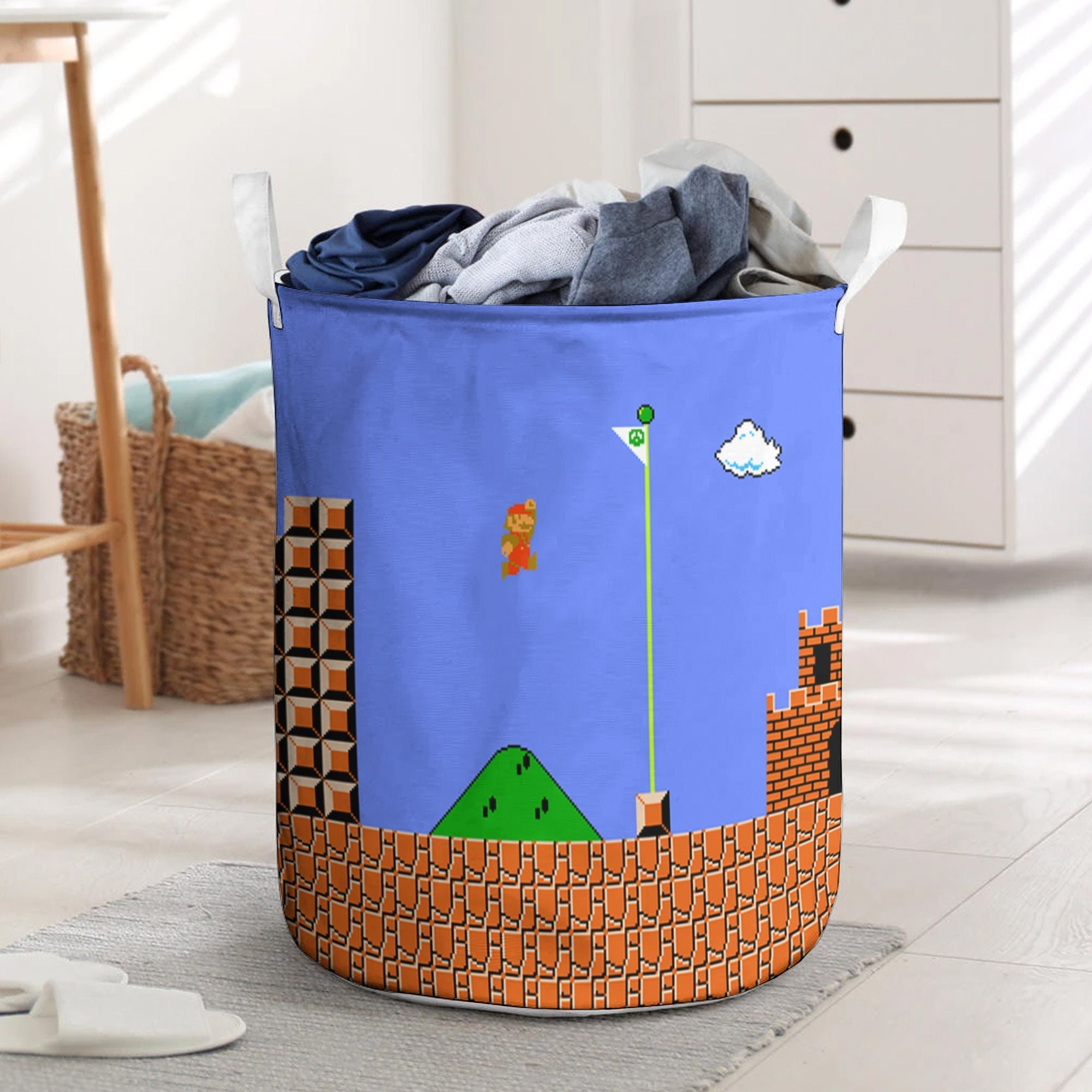 Funny Game Laundry Basket Laundry Hamper Canvas Basket Bin Etsy