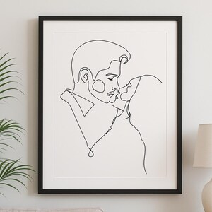 Personalized One Line Portrait | Custom Minimalist Sketch | Digital Line Art | Hand-Drawn Illustration