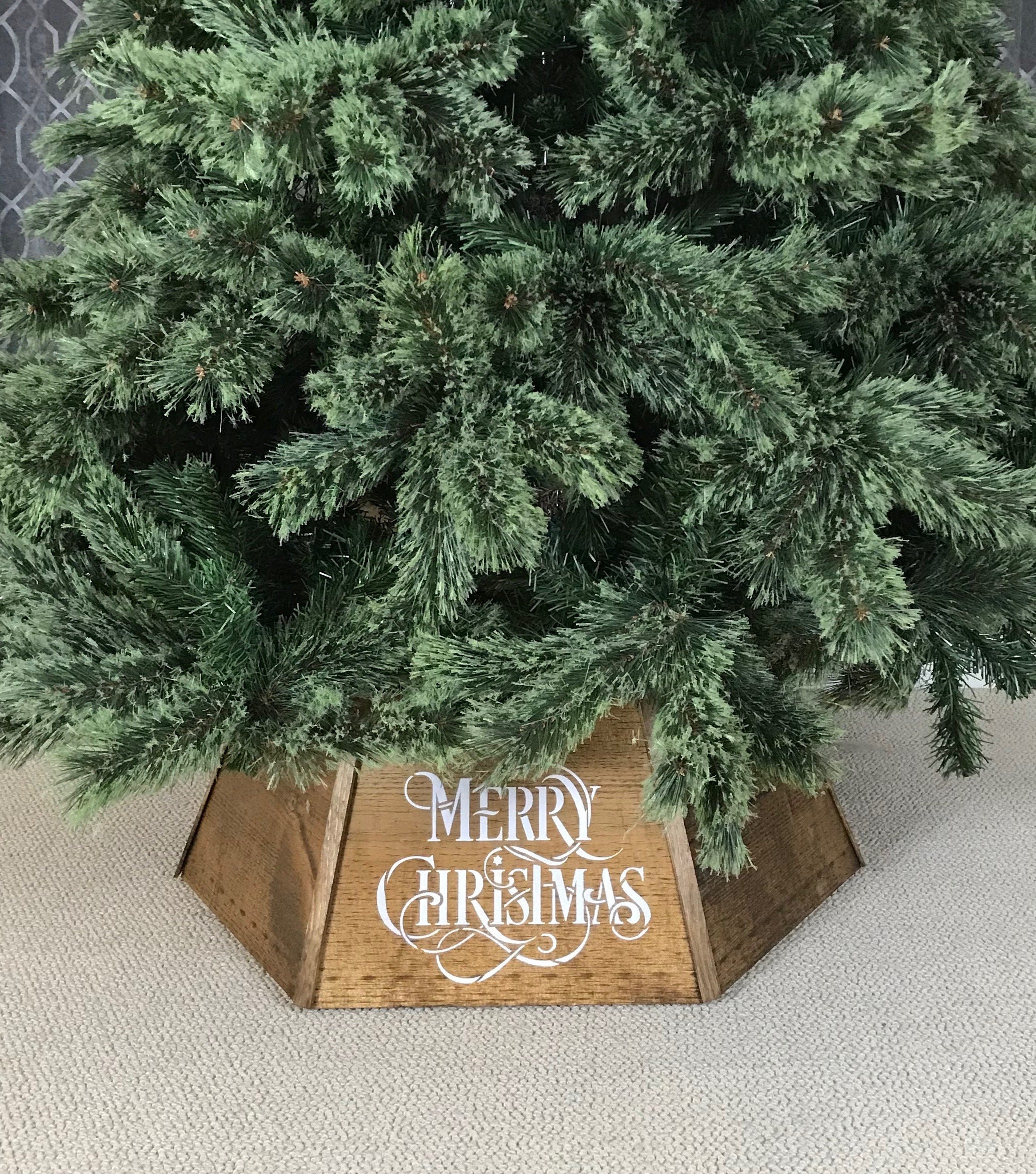 Christmas Tree Collar Wood for Christmas Tree Etsy