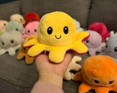 Plush Reversible Family, Mood Flip Plush Octopus, Bunny, Panda, Kitty, Plushie Emotion Release Toy, the Cutest Easter Gifts For Kids, Adults