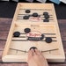Wooden Sling Hockey Board & Wooden Chess Game, Puck Sling Shot Game, Board Game Gifts, Puck Table Game, Tabletop Games for Adults and Kids 