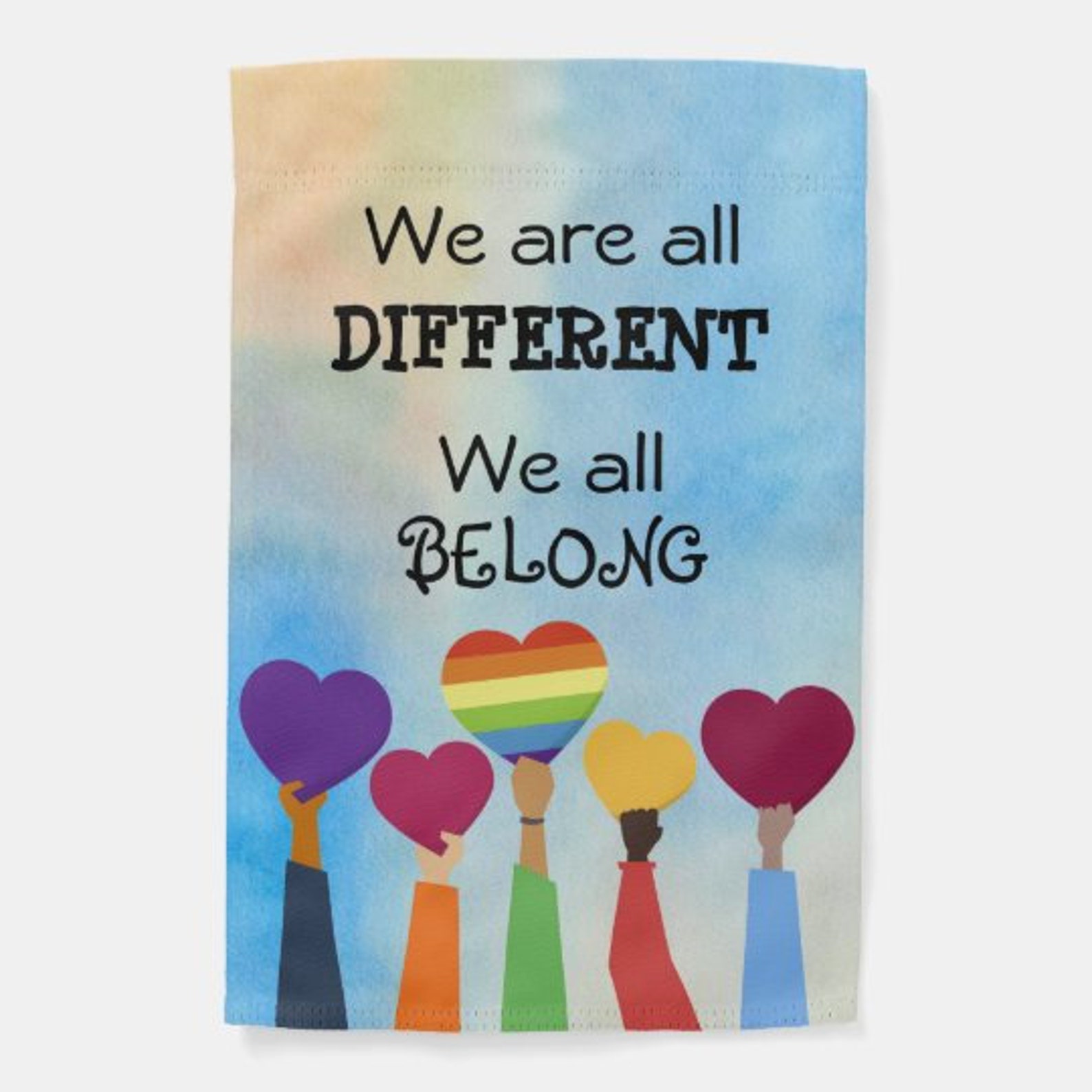 We Are All Different We All Belong House Garden Flag Autism Etsy