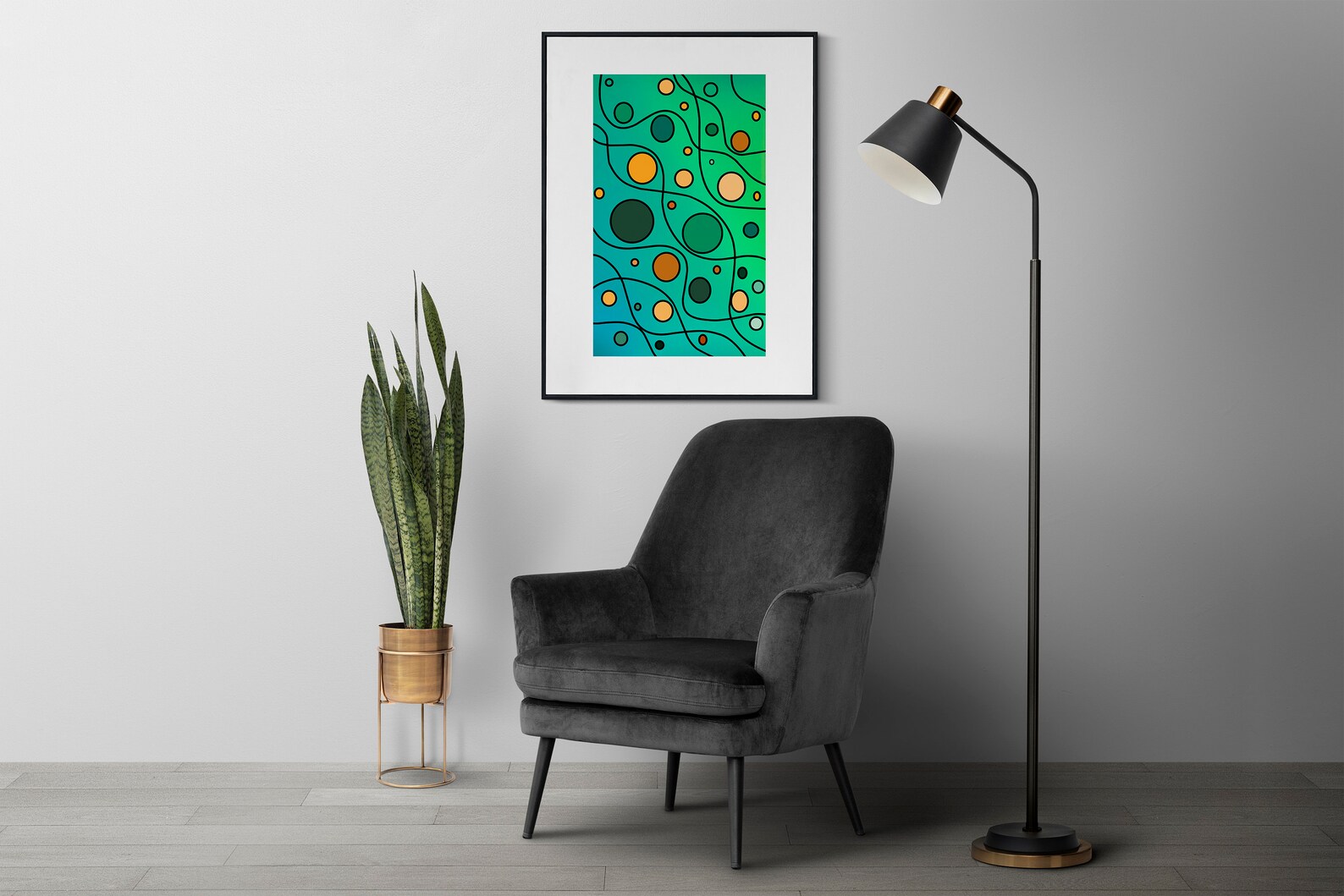 Emerald Printable Wall Art, Green Bedroom Wall Art, Neutral Wall Art