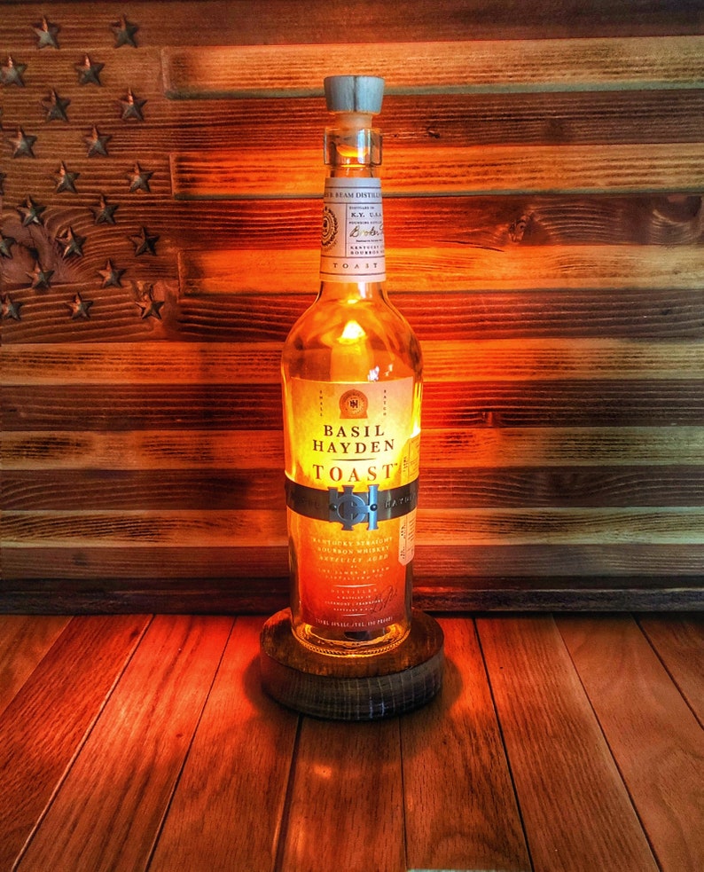 Bourbon Bottle Lamps Basil Hayden’s Toast