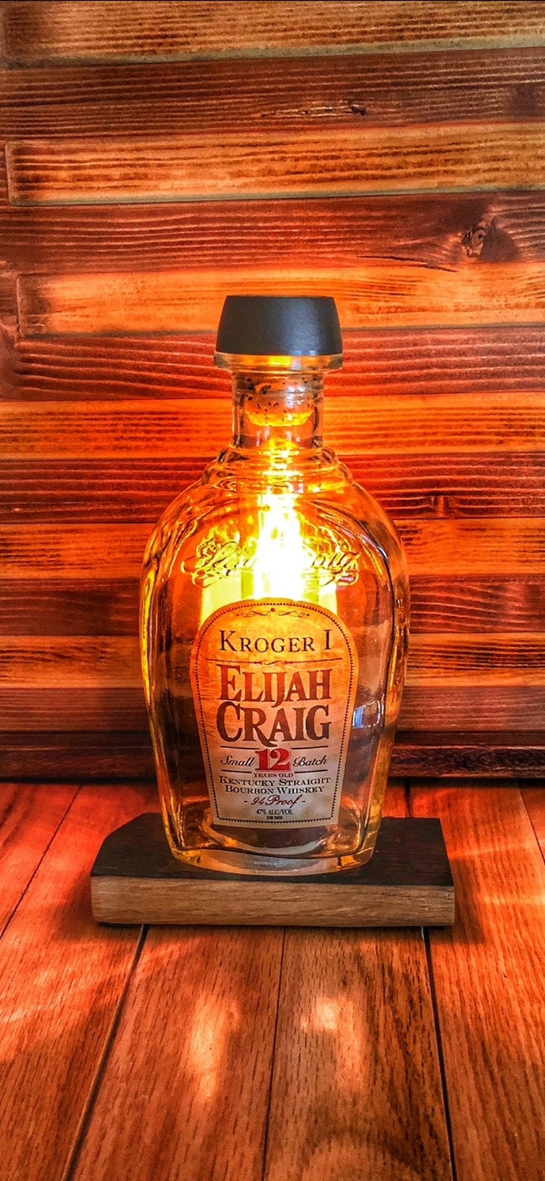 Bourbon Bottle Lamps Elijah Craig 12 year