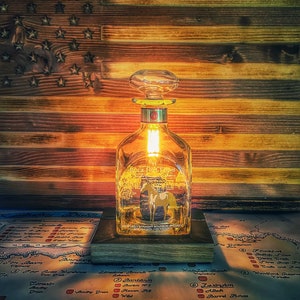 Bourbon Bottle Lamps Rock Hill Farms