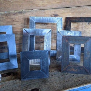 Welded Metal Picture Frame, handmade with a custom finish.