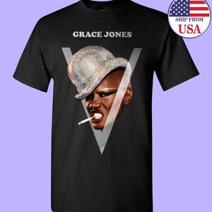 Grace Jones Jamaican singer Gildan T-Shirt USA Size