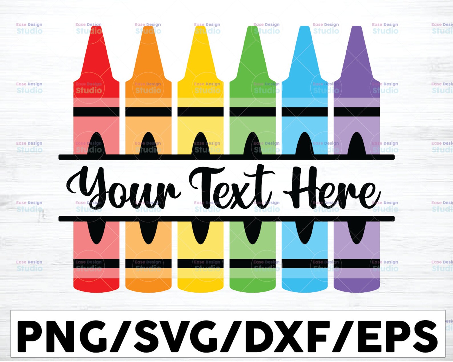 Personalized Name Crayon SVG Crayons Svg Crayons Monogram Etsy