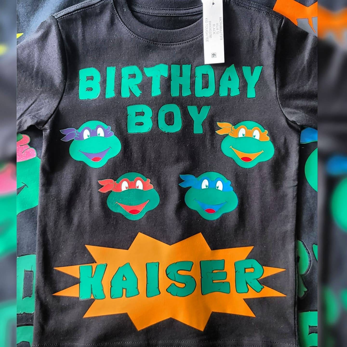Ninja Turtle Themed Birthday Shirt 