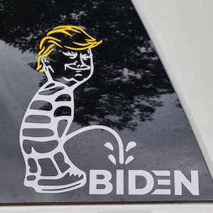Trump peeing on Biden