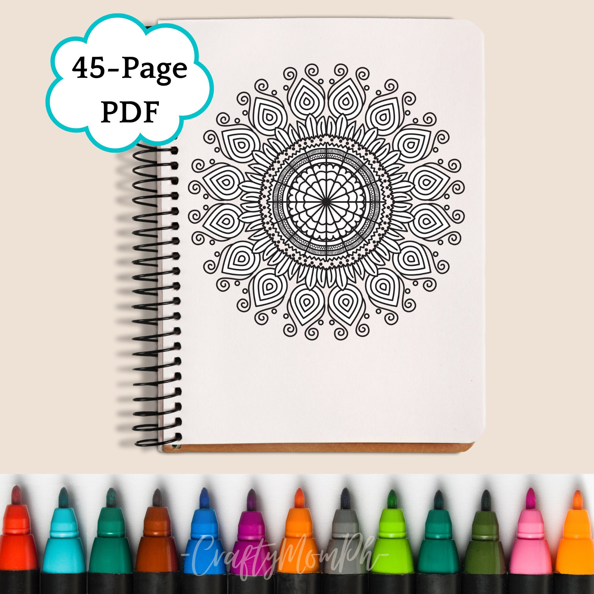 Mandala Coloring Book Printable - Etsy