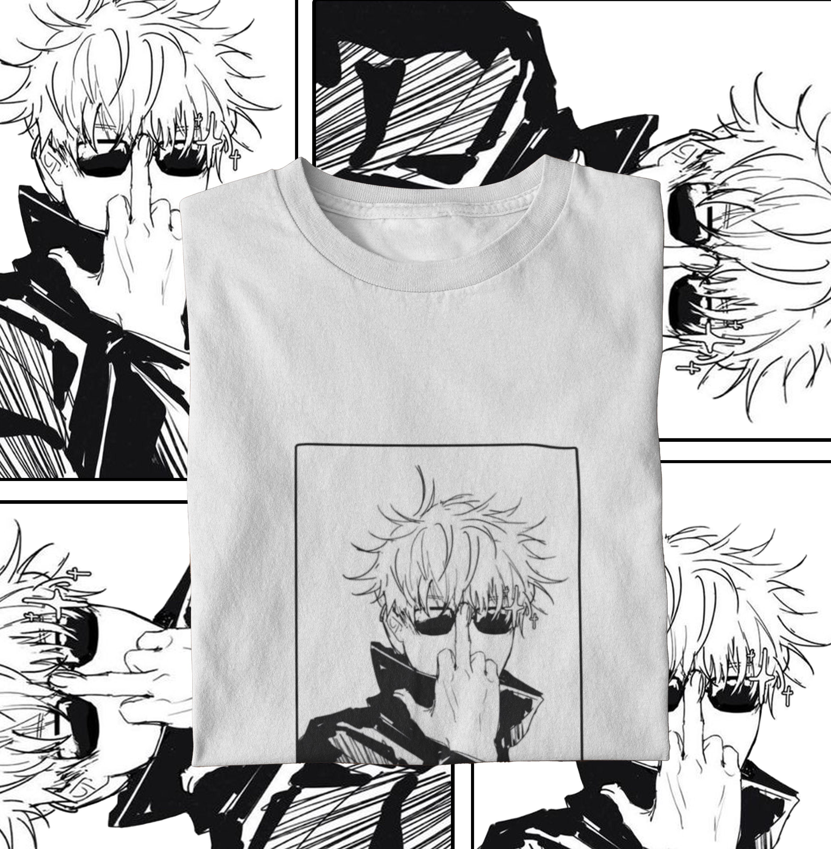 Discover ANIME Mittelfinger Meme Jujutsu Kaisen T-Shirt