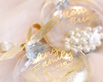 Custom Hand-Lettered Holiday Ornament | Personalized Gift