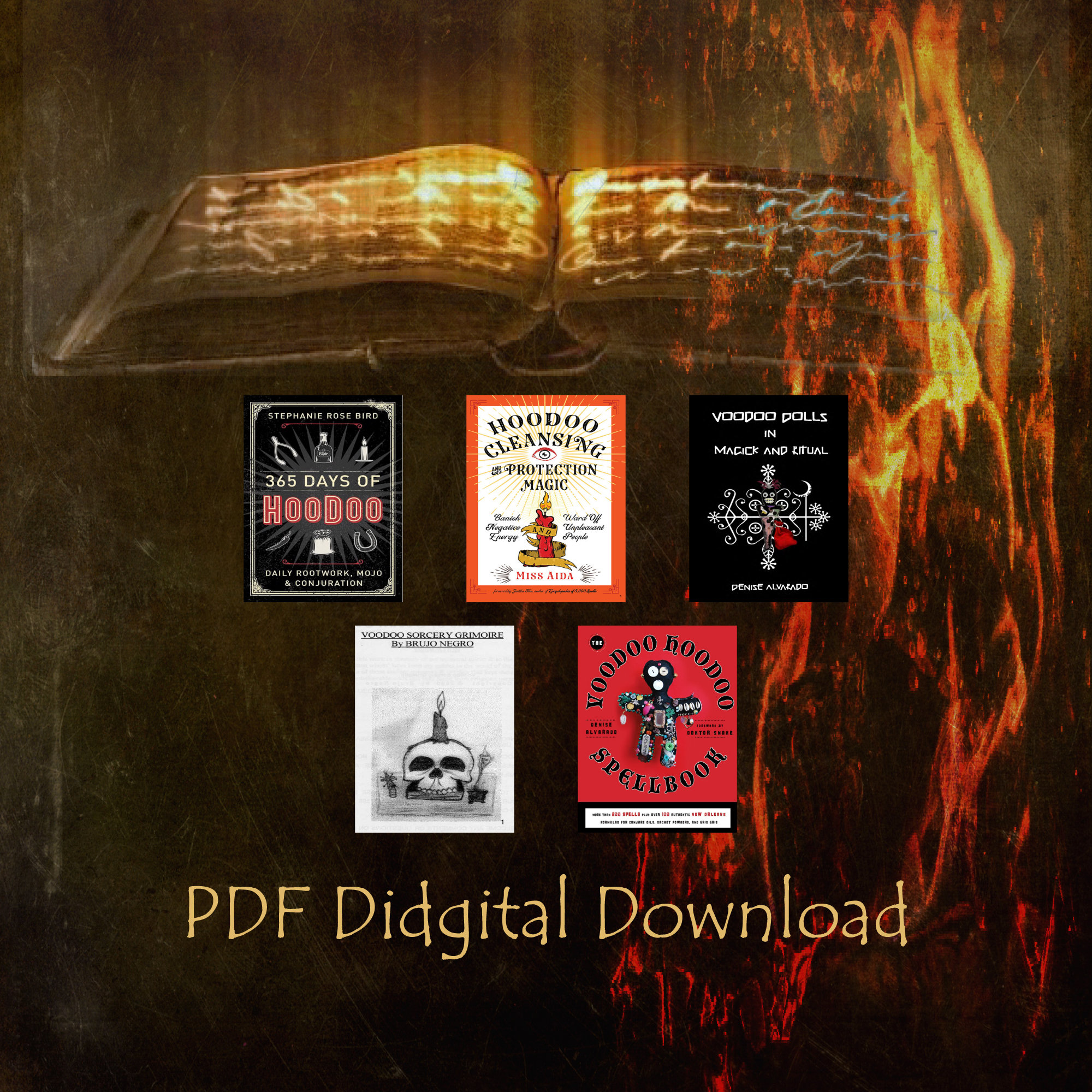 A collection of 5 books about Hoodoo 365 Days of Hoodoo Etsy