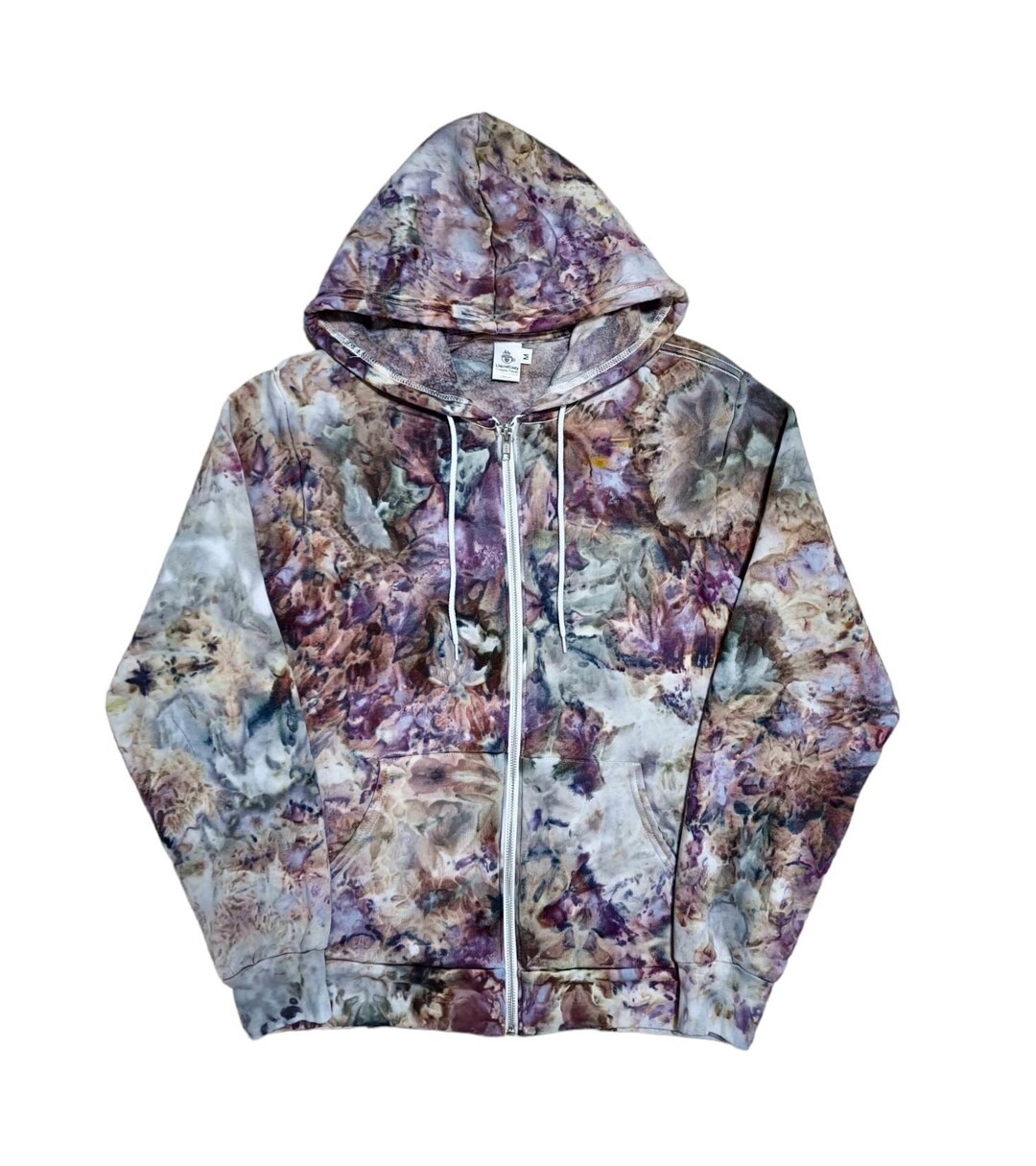 Natural Pink Marble Men's Zip Up Hoodie