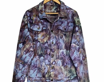 Hand-Dyed Tie Dye Denim Jacket - Liquid Las Vegas Nights