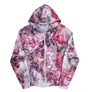 Hand Dyed Hoodie or Zip-Up Hoodie, Tie Dye Hoodie or Zip-Up - Liquid Rose Traveler
