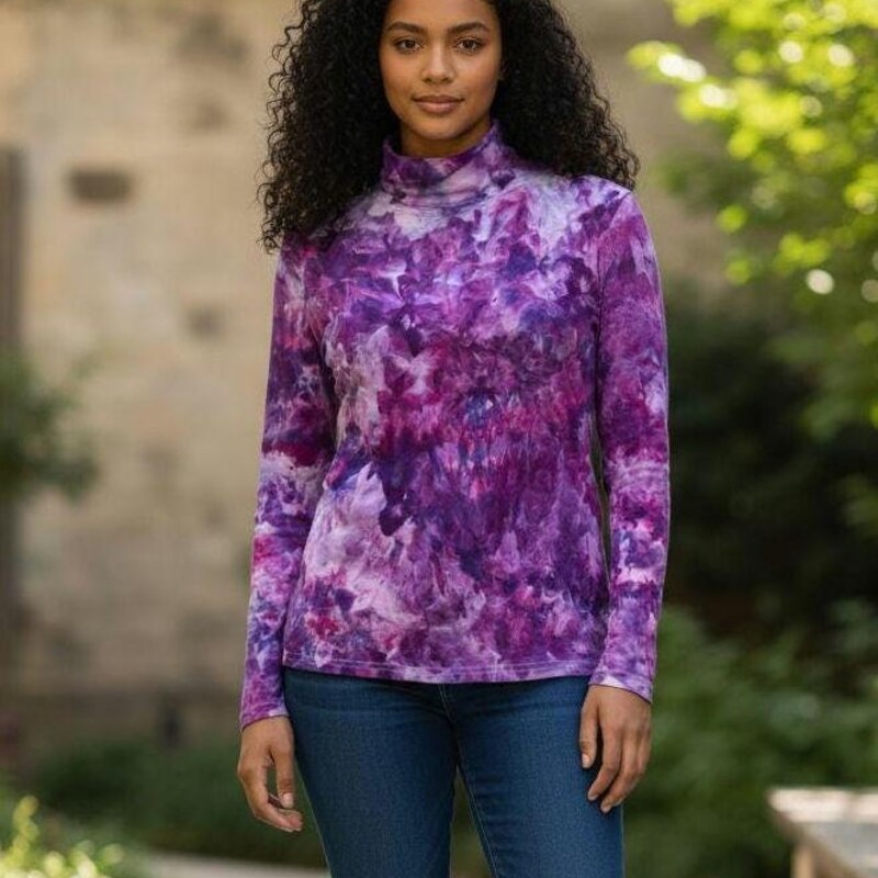 Tie Dye Turtleneck top long sleeves main image 1