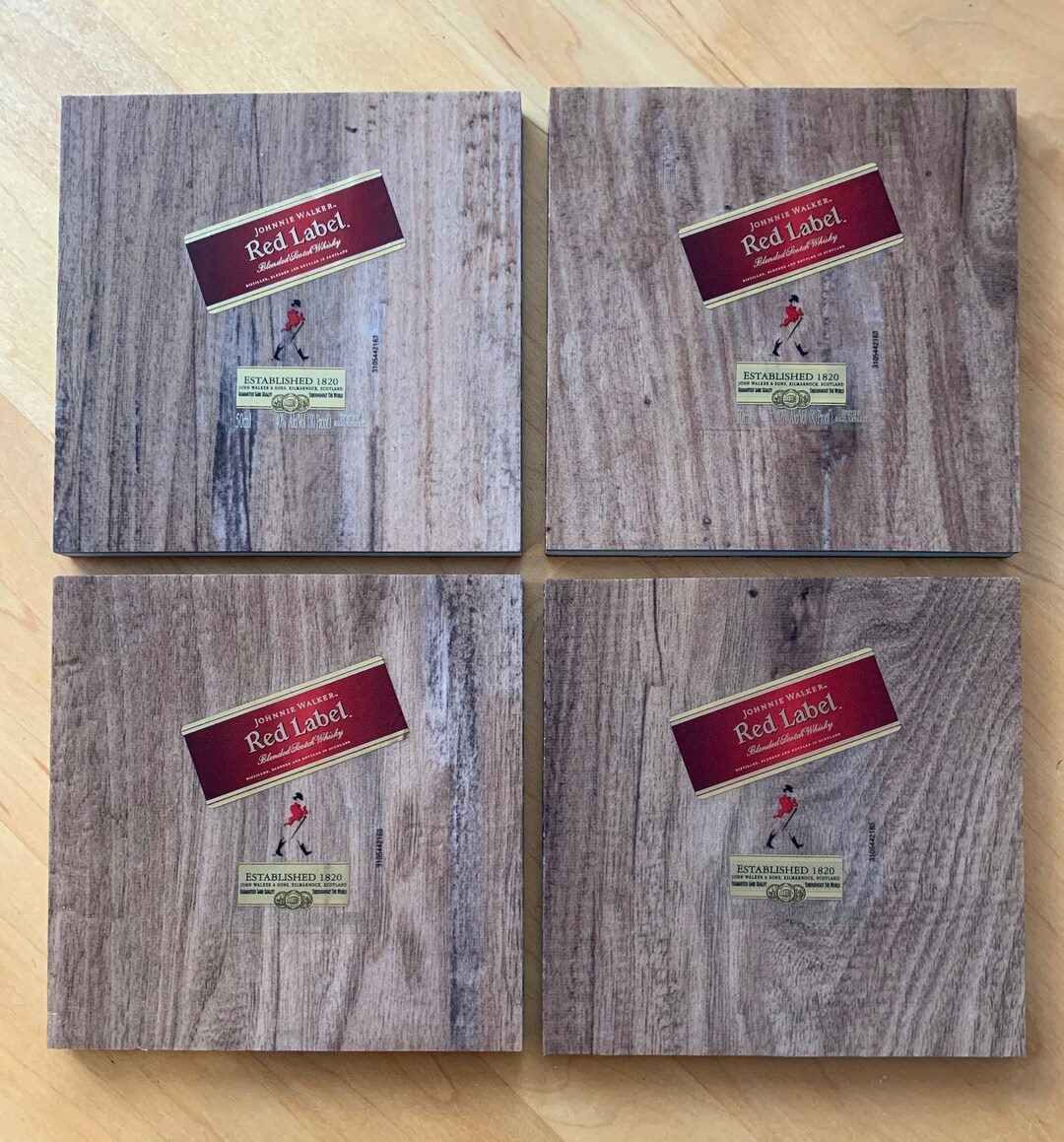 Johnnie Walker Red Label Handmade Coasters Etsy