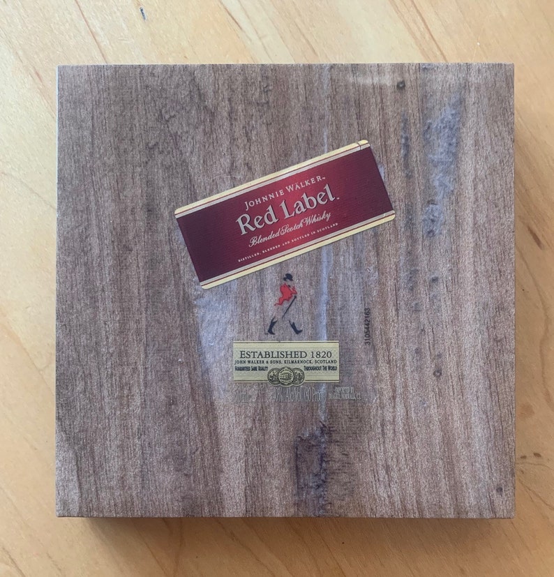 Johnnie Walker Red Label Handmade Coasters Etsy