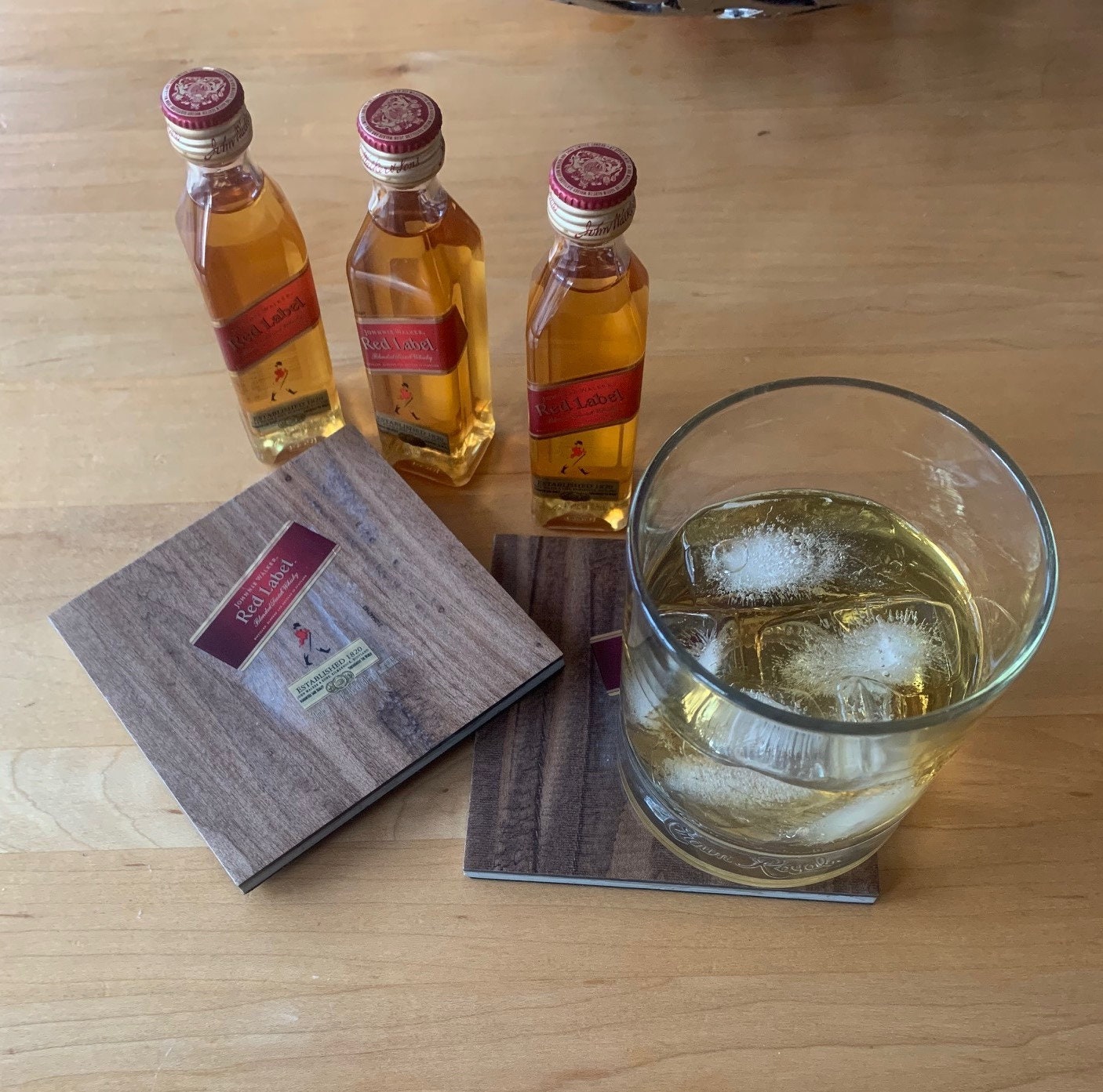 Johnnie Walker Red Label Handmade Coasters Etsy
