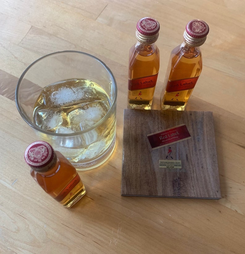 Johnnie Walker Red Label Handmade Coasters Etsy