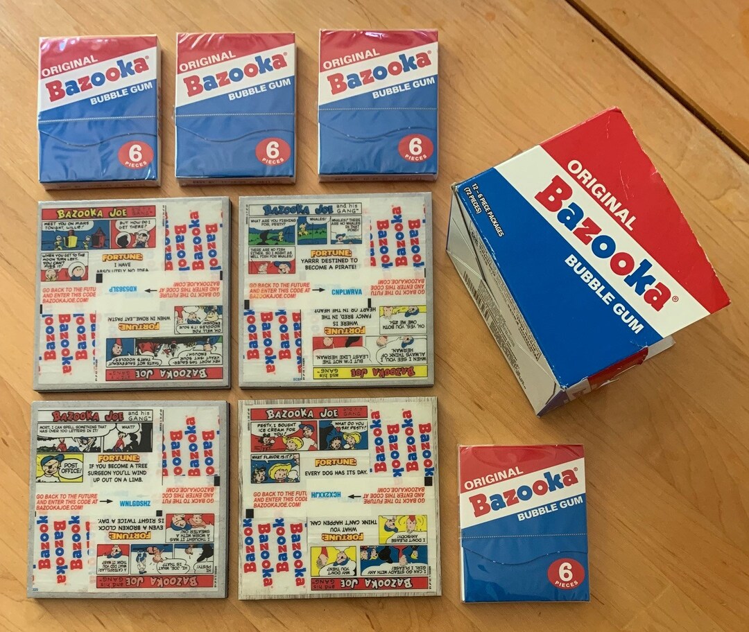 Handmade Bazooka Bubble Gum Wrapper Coasters Etsy