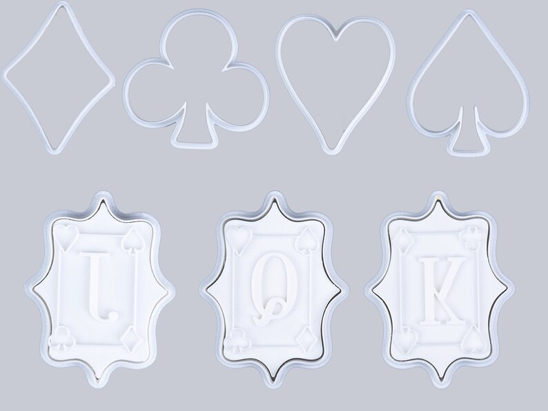 Casino Cookie Cutter Poker Fondant Clay Cutters DIY Cookie Etsy