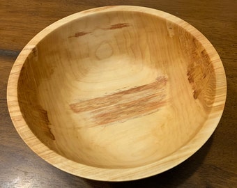 Poplar Bowl (8x3) Medium round rustic solid wooden bowl | wooden fruit bowl | wooden salad bowl | natural wooden bowl