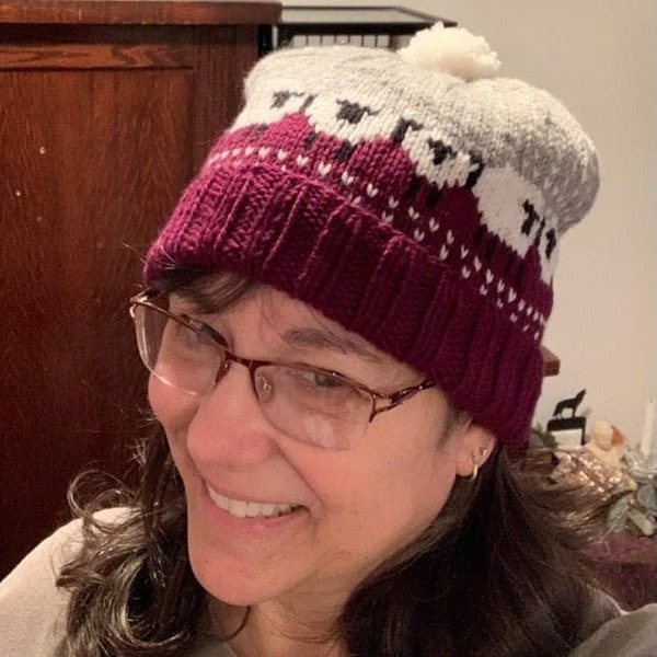 MADE TO ORDER sheep hat hand knit Baa-Ble hat Shetland Wool