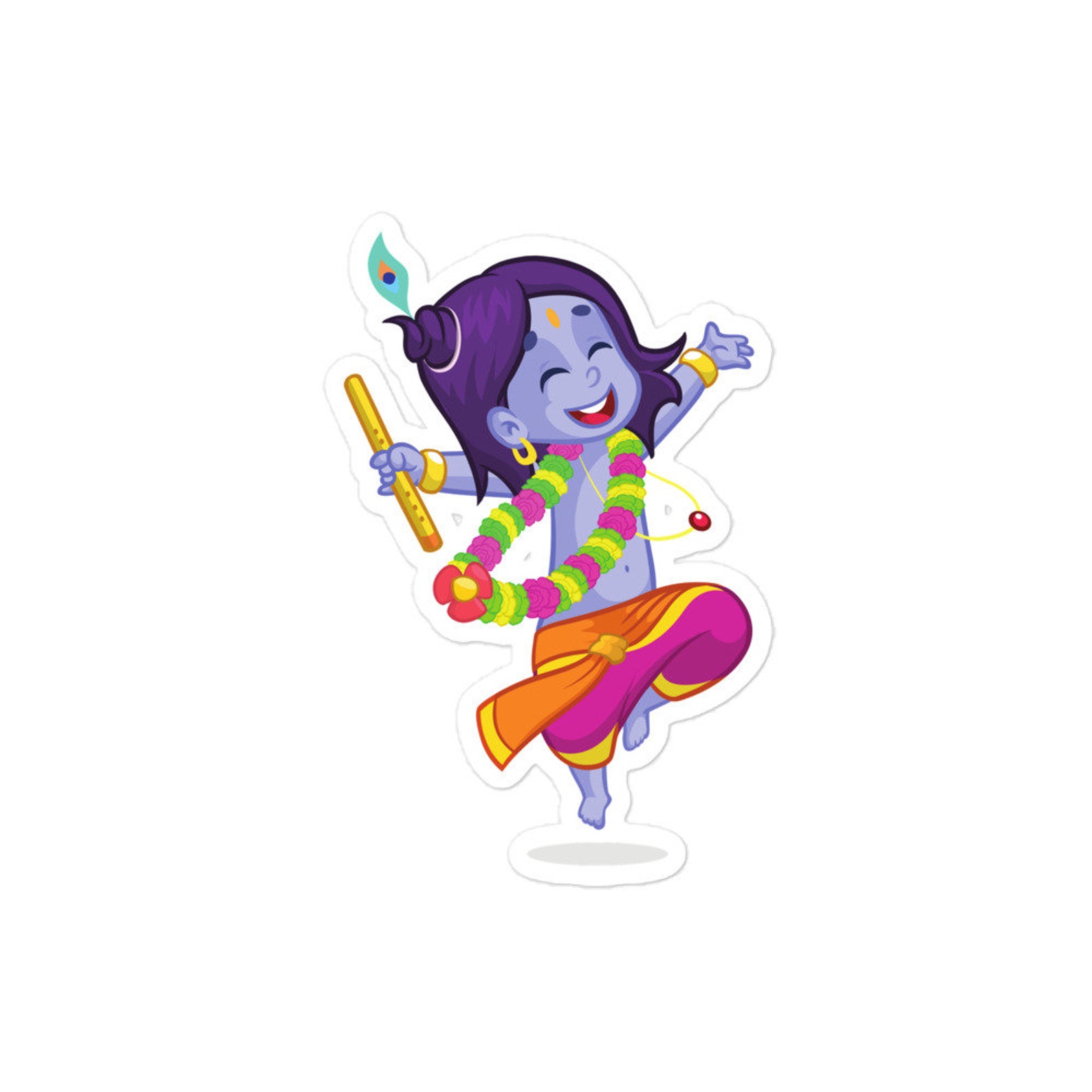 Krishna StickersPersonalised GiftMahamantraISKCONDesigner Etsy
