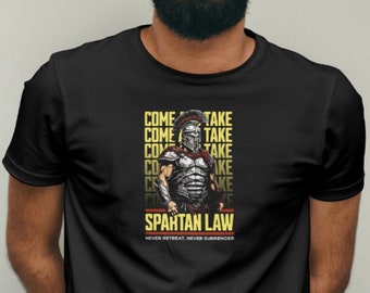 Camiseta - Algodón Negro - Poliéster Blanco - SPARTAN