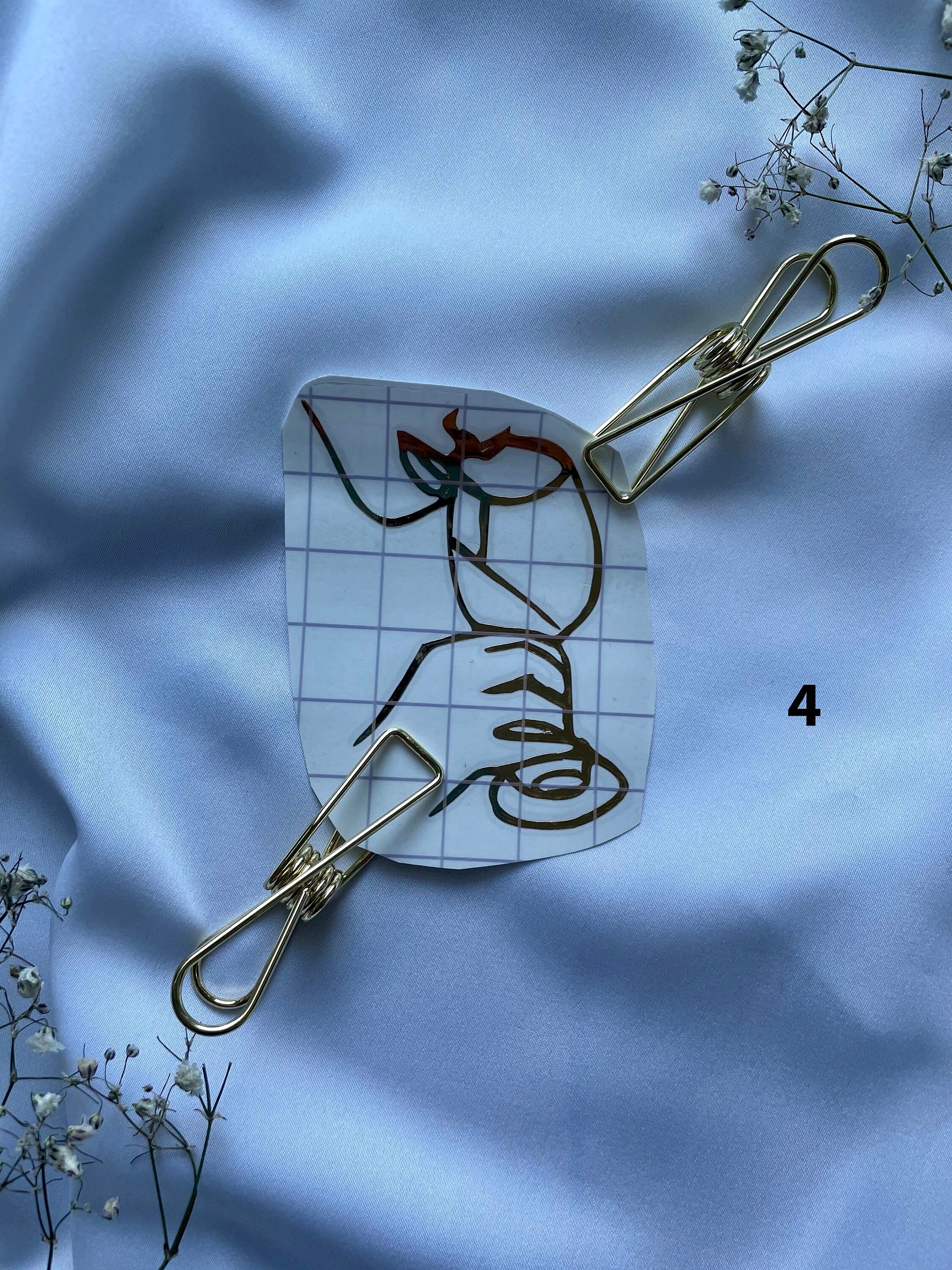 Vinyl Sticker Line Art Resin Stickers Etsy UK