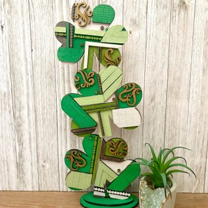 St. Patrick&#39;s Day Vintage Rustic Stacking Clover | Saint Patrick&#39;s Day 3D Shamrock | St Patrick&#39;s Day Farmhouse Shelf Decor | Irish Decor