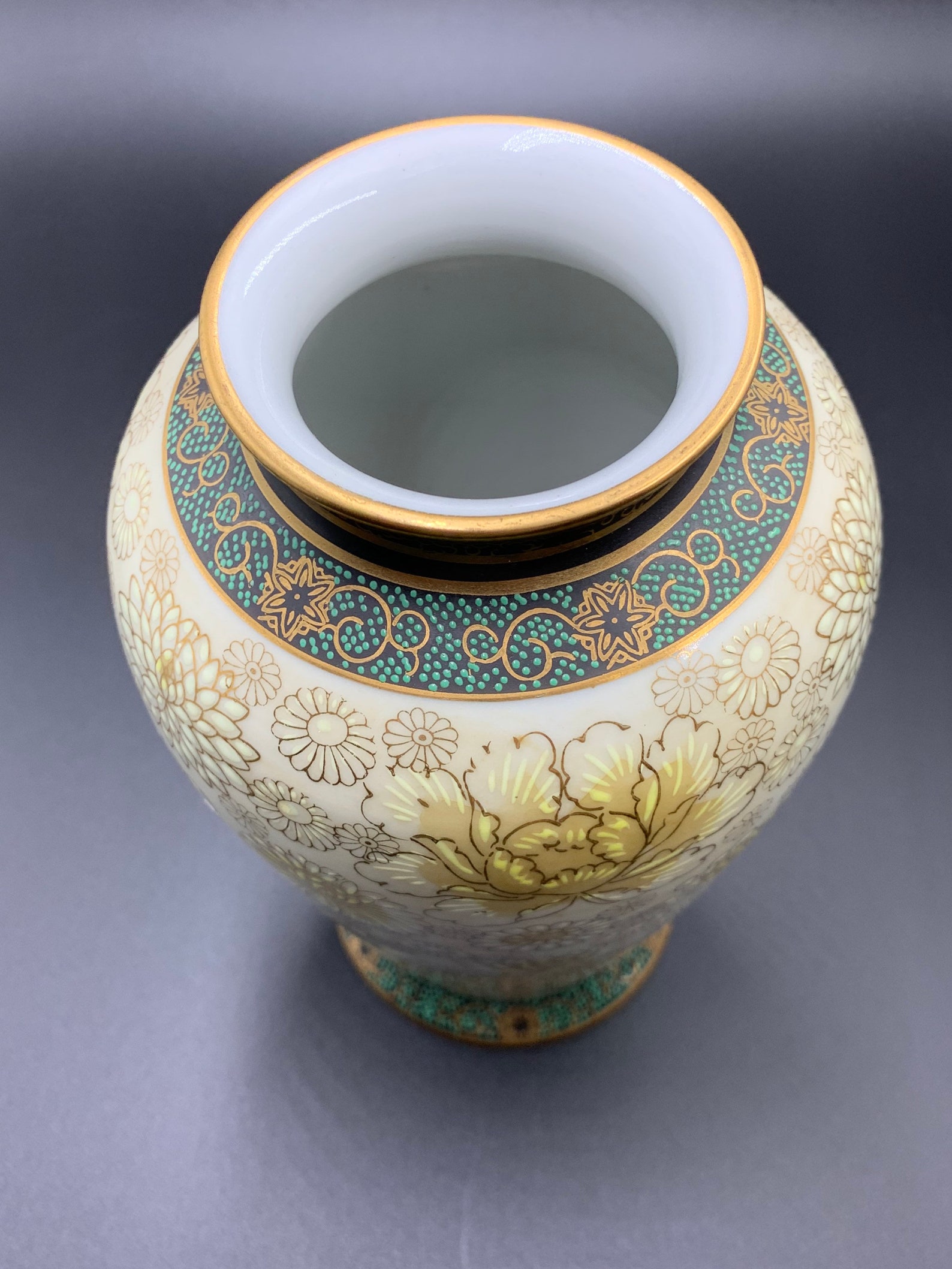 Vintage Shozan Kutani Hand Painted Floral Japanese Porcelain Etsy