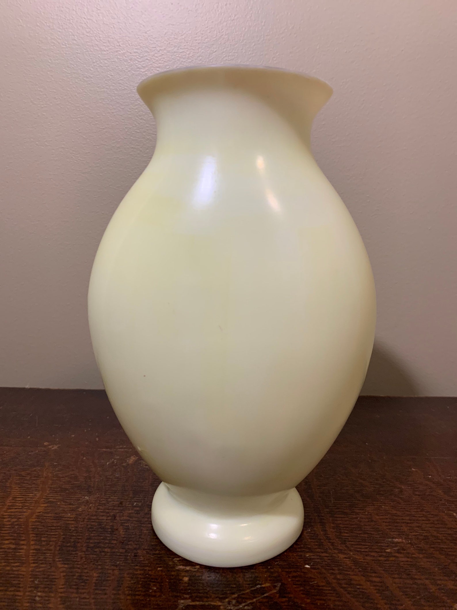 Vintage Hand Blown Satin Milk Glass Vase with Hand Painted Etsy