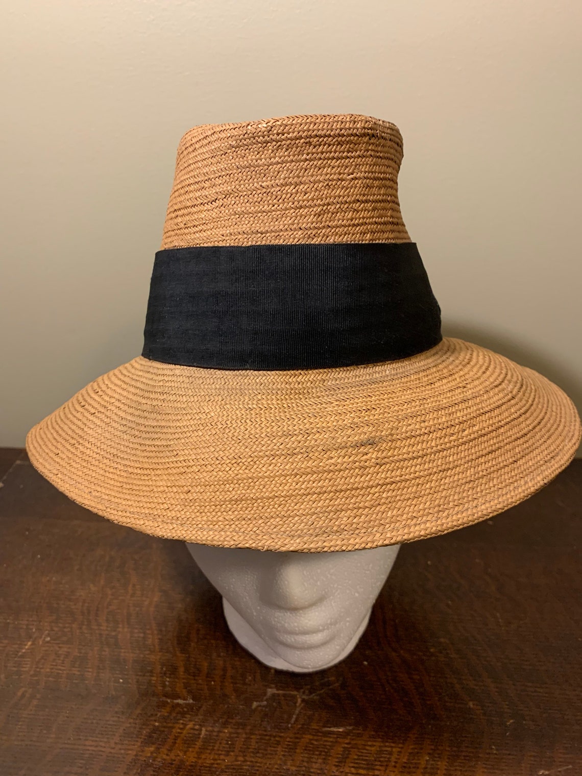 Antique Genuine Leghorn Straw Fedora Hat Circa 1892 Etsy