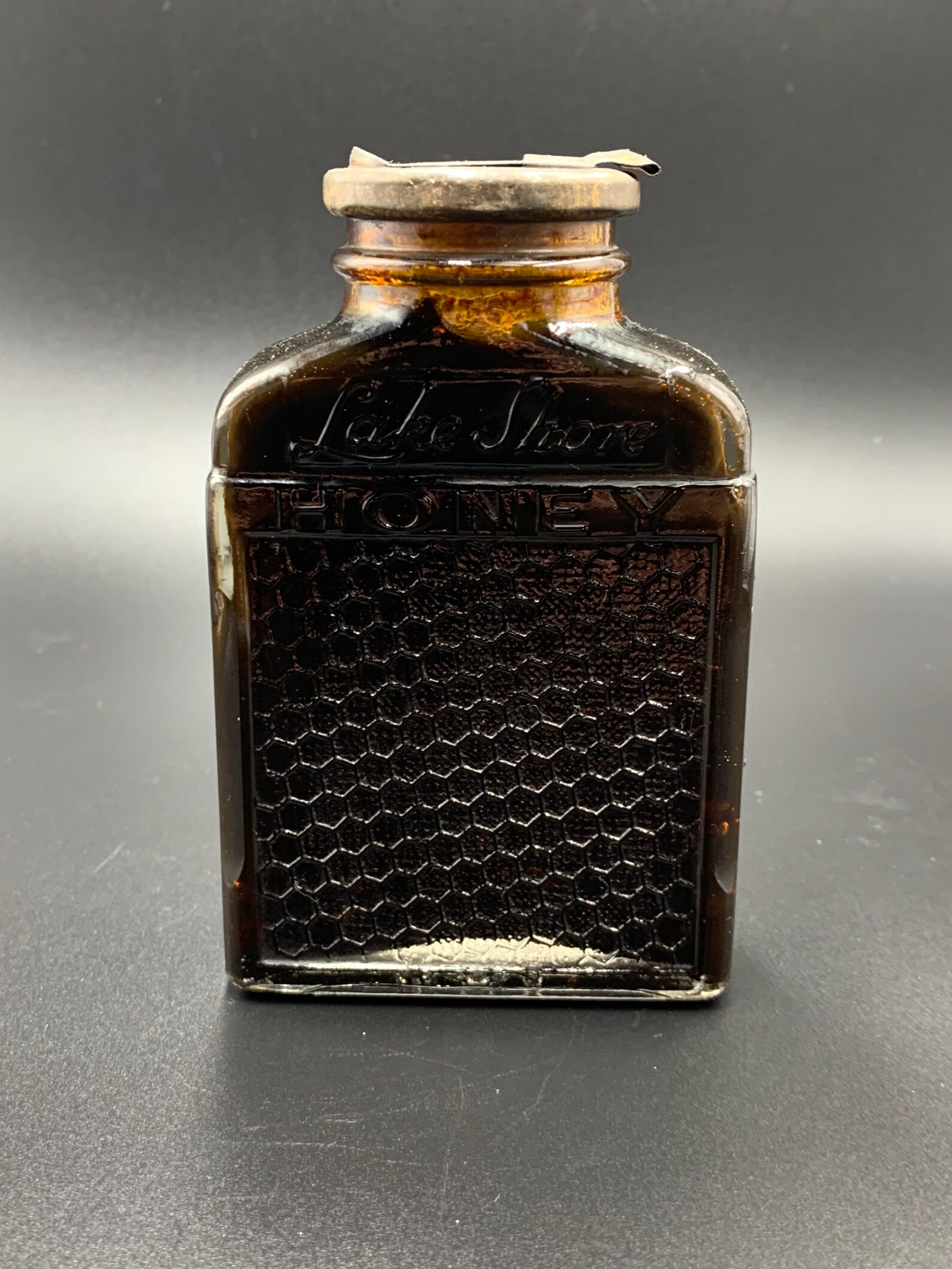 Antique Lakeshore Honey Jar in Brown Glass made in Etsy