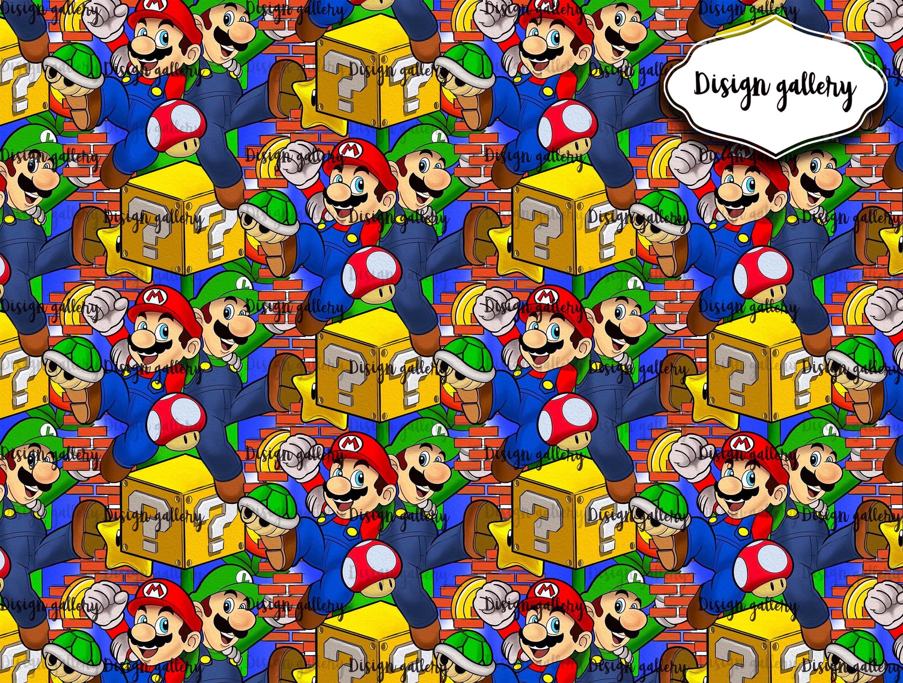 Super Mario Digital Seamless Patterns Use for Fabricpapers. Etsy