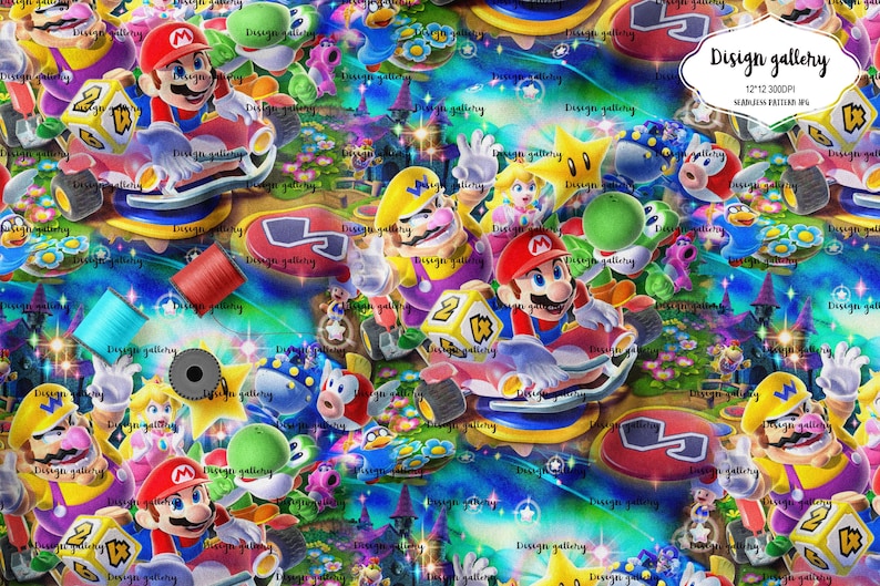 Super Mario Digital Seamless Patterns Use for Fabricpapers. Etsy