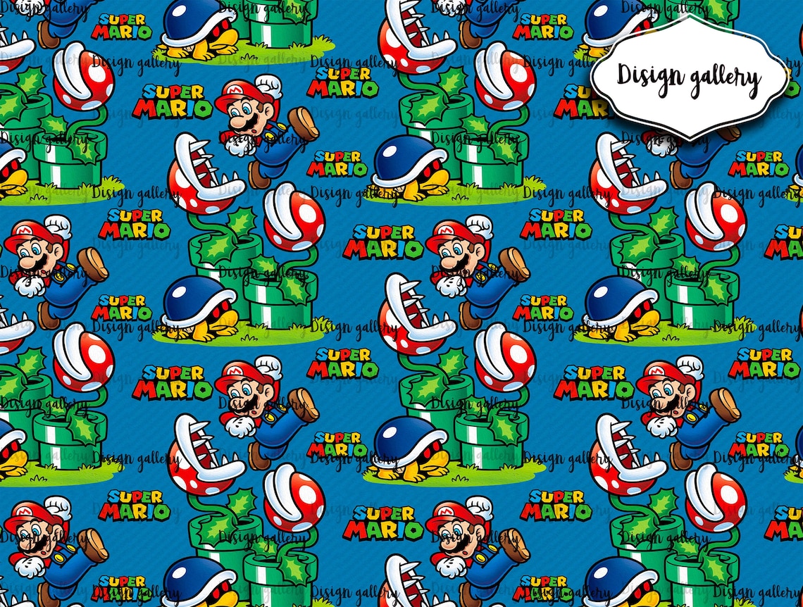 Super Mario Digital Seamless Patterns Use for Fabricpapers. Etsy