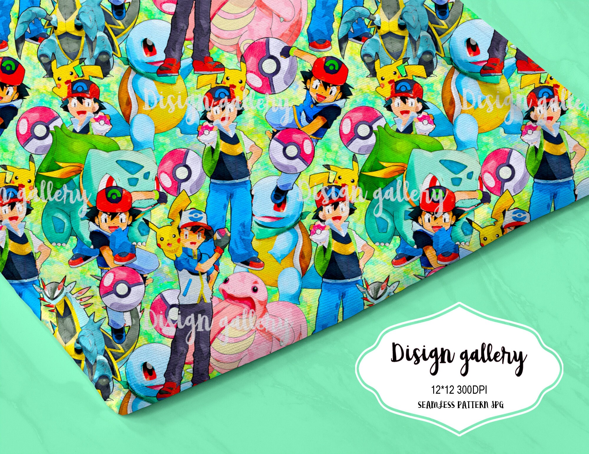 Pokemon Digital Papers Seamless Patterns | Etsy