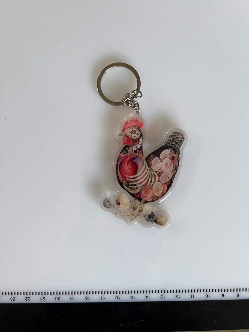 Chicken Acrylic Keychain - Etsy