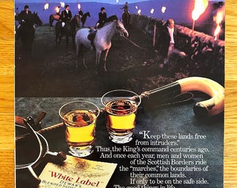 1983 Dewar's White Label Blended Scotch Whisky Ad | Vintage Print Magazine Ad | Alcohol Advertisement